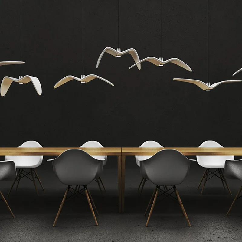 Modern Creative Bird Dinning Room Pendant Light Kitchen Living aisle Seagulls Pendant Lamp Bedroom Children's Room Hanging Lamps