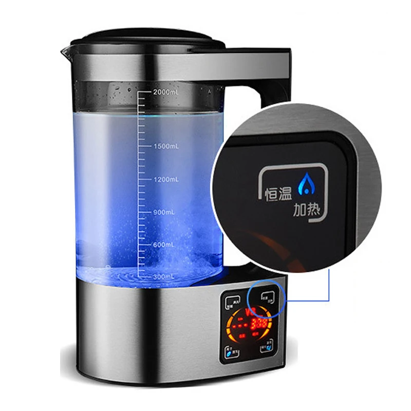 2L Hydrogen Rich Water Pitcher Ionizer Generator Filter 110V 220V
