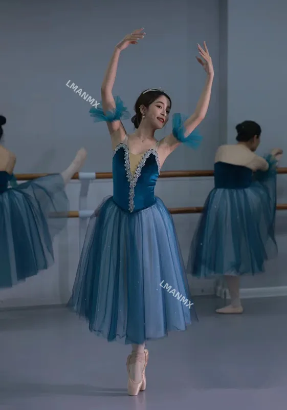 Ballet performance costume, adult competition dance costume, children's gauze skirt, long skirt, fluffy skirt