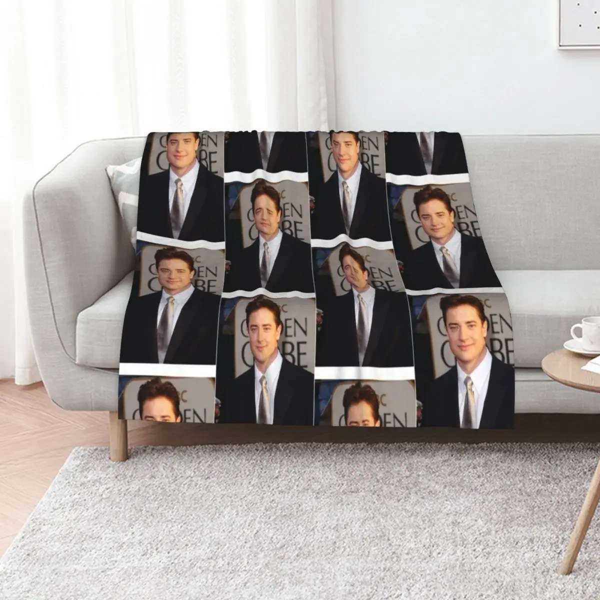 Brendan Fraser business Throw Blanket Sofa Designers Bed Fashionable Beautifuls Thins blankets ands Blankets
