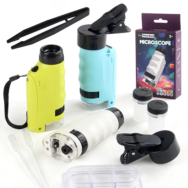 Microscope Telescope Toy Science Experiment Set Toy Elementary School Student Microscope Toy