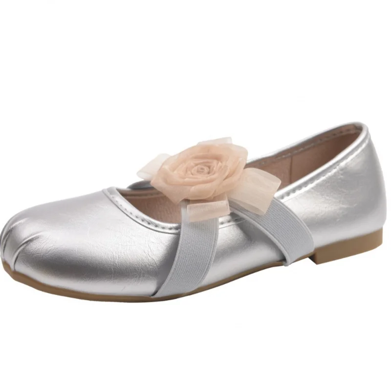 2025 Otoño Invierno blanco nuevo zapatos planos Mary Jane para mujer zapatos de Ballet con correa Floral estilo Retro francés zapatos elegantes bailarinas