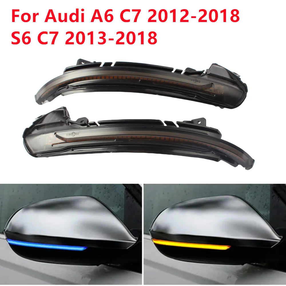 Clignotant dynamique à défilement pour Audi, indicateur de rétroviseur arrière, Audi Horizon C7 Dock, modèles Sedan et Avant, 2012-2018, 2 pièces