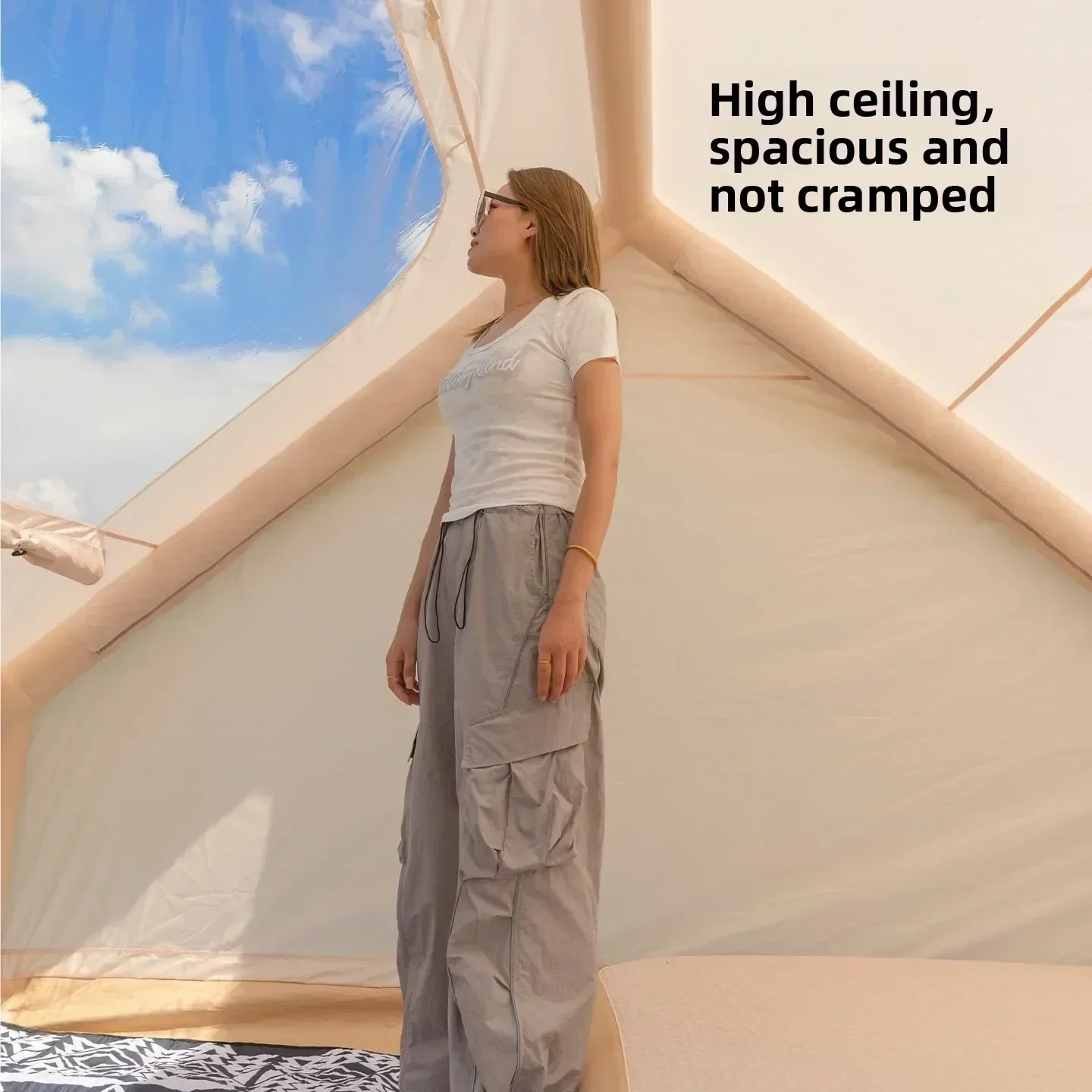 MOUNTAINHIKER Extra Large Inflatable Tent 3-6 Person Family Camping Tent with High-Quality Windproof and Spacious Interior image 5