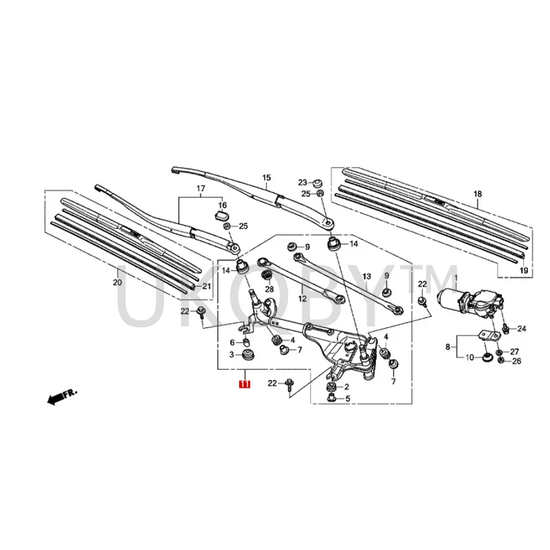 76530TL0G02 Suitable for Ho nd a Spire Front windshield wiper linkage Wiper linkage rod