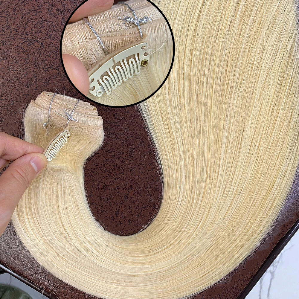 

Человеческие волосы Shinehair, плетение волос, 100% настоящие заколки для наращивания # 613 Светлые заколки для наращивания волос для женщин, прямые волосы девственницы