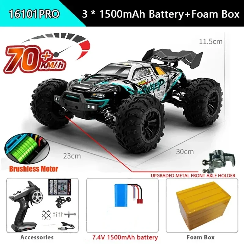 SCY 16101PRO 16102PRO 1:16 70KM/H 4WD RC Car With LED Headlight Remote Control Cars High Speed Drift Monster Truck for Kids Toys