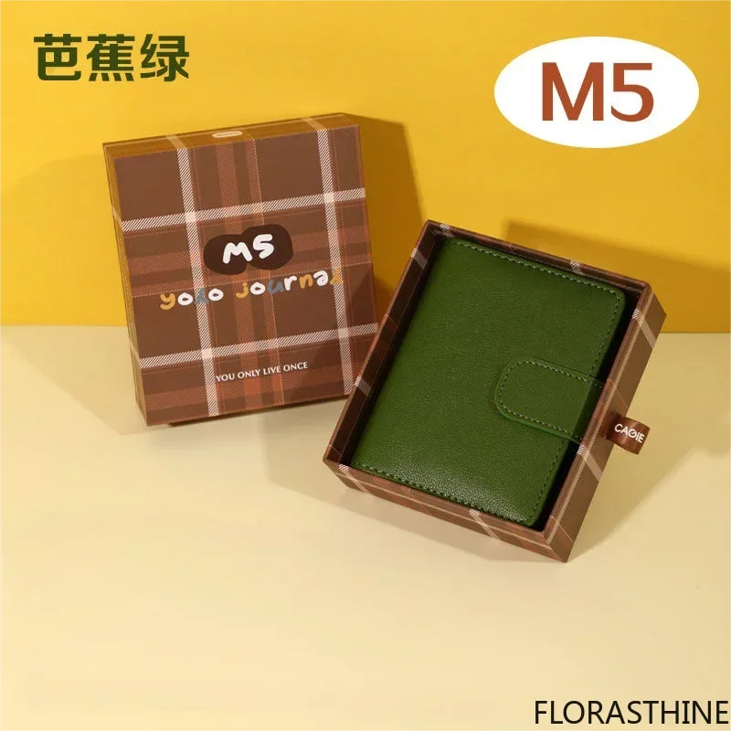 Minimalist Leather M5 Notebook High-end Retro Loose Leaf Notebook Student's Daily Study and Note Portable Taking Pocket Book