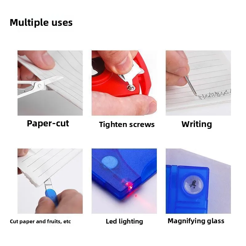 12 In 1 Pocket Credit Card Portable Multi Tools Outdoor Survival Camping Equipment 1 Box Portable Hiking Card Tools Gear view 3