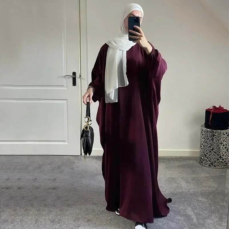 Imagem -03 - Abaya com Capuz Ramadan Eid para Mulheres Vestuário de Oração Jilbab Muçulmano Vestido Longo Solto Dubai Turquia Roupas Islâmicas Djellaba Feminino