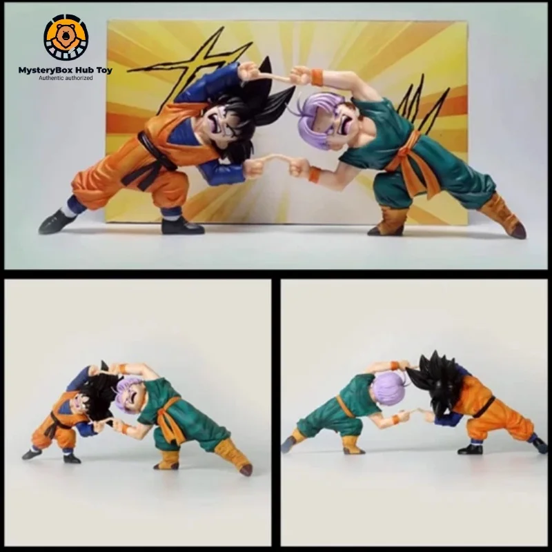 Spot dragon ball animação modelo periférico ornamentos goten troncos habilidade combinada pose gk figura presente na moda 11cm coleção