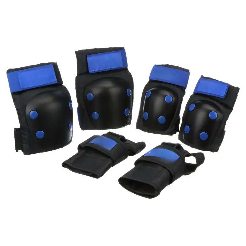 

Набор детских велосипедных подушечек и защитное снаряжение для скейтборда синего/черного цвета — прочное защитное оборудование для детей