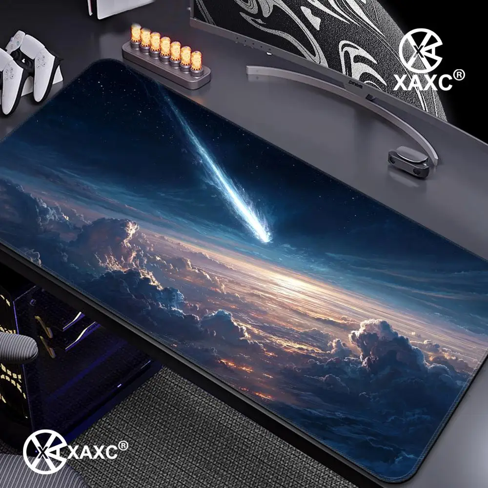 Starry Fall Mouse Pad XXL Computer Accessories Office Game Table Mats Rubber Anti-slip Gaming Keyboard Mouse Pad Desk Pad HYBXXC