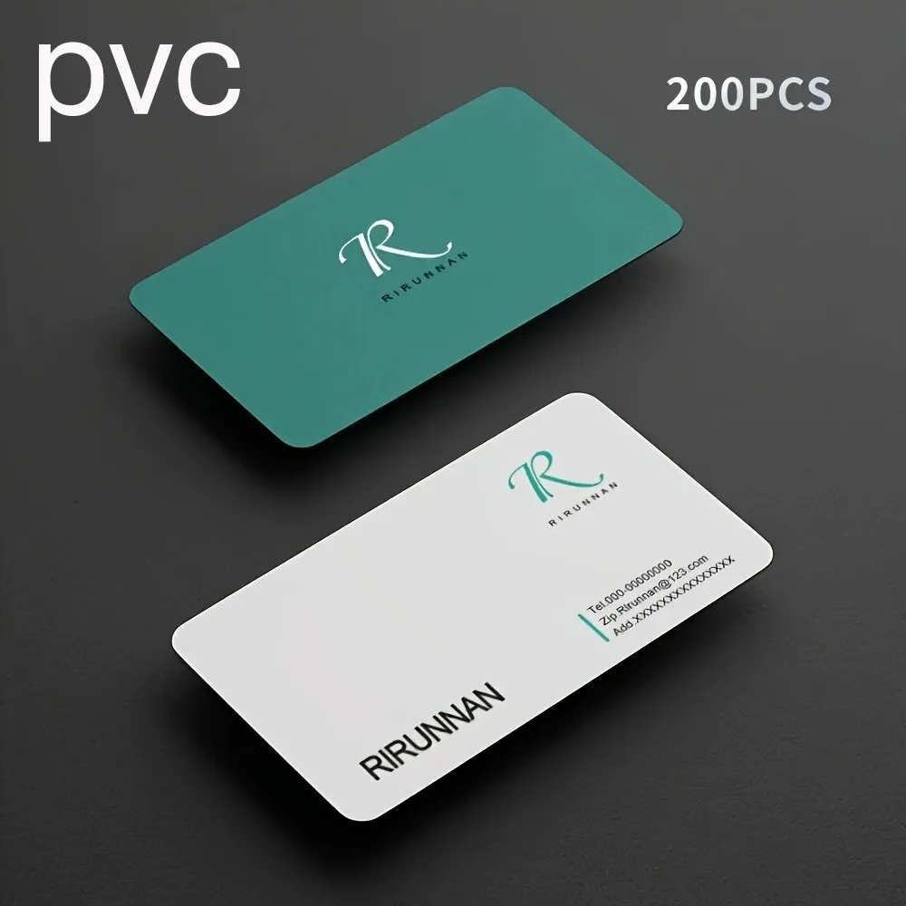 

500Pcs Custom PVC Business Cards Curved Edge Waterproof Visiting Cards Personalized Logo Text Printing For Professional Company