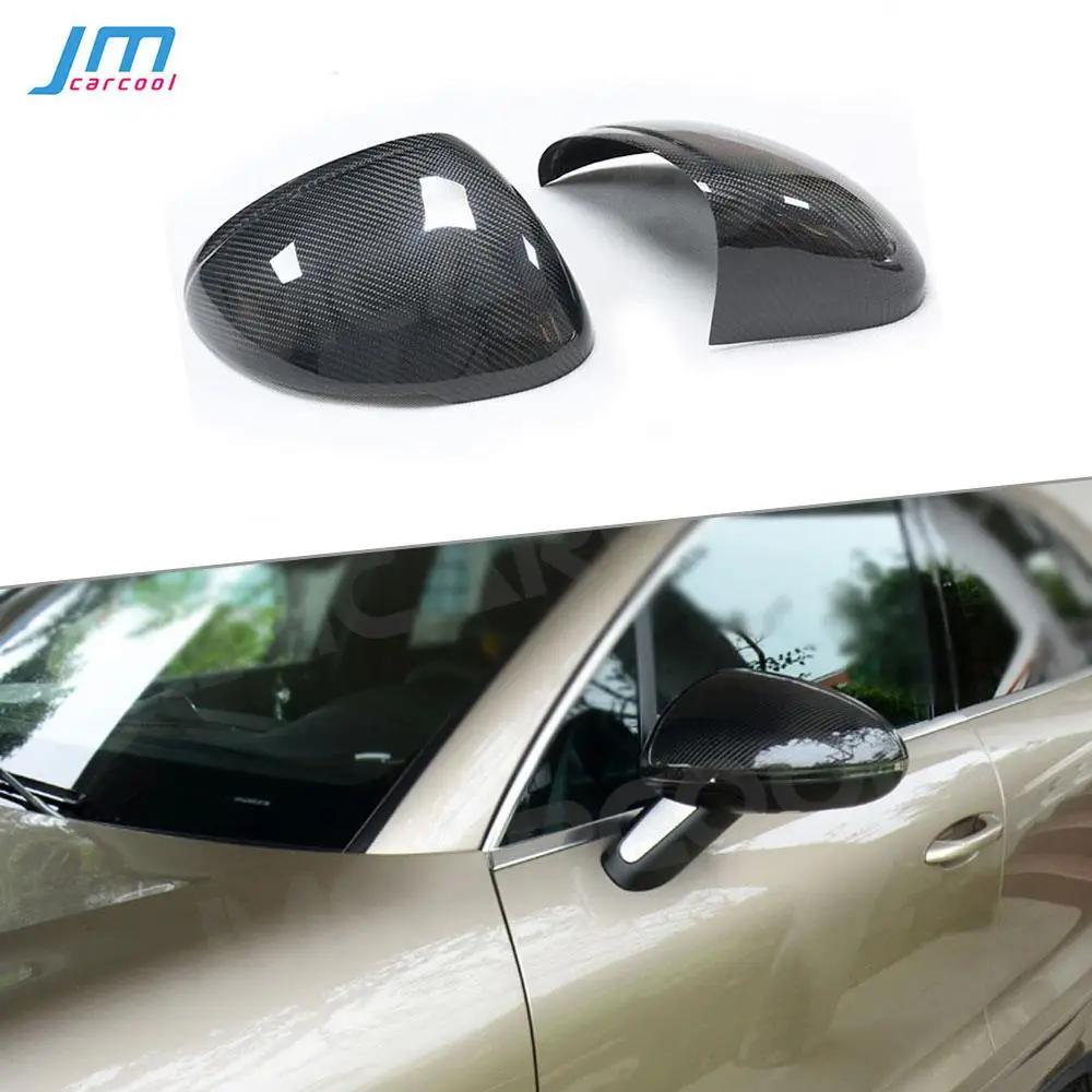 

Carbon Fiber Side Rearview Mirror Housing Cap Trim Covers for Porsche Macan 2014-2019 Add On Style Mirror Cap Sticker