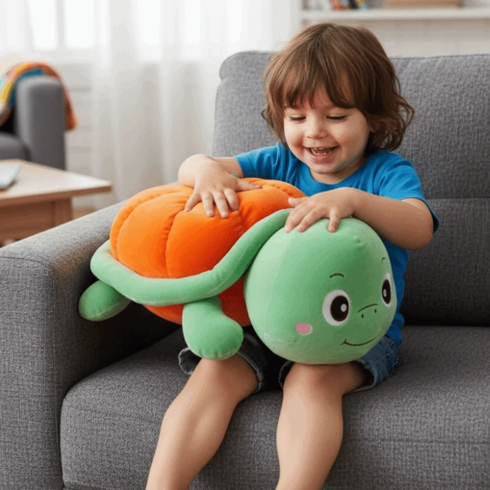 ตุ๊กตาเต่าฟูฟ่องรูปฟักทองสำหรับเด็ก ของสะสมน่ารัก ของขวัญสำหรับเด็ก