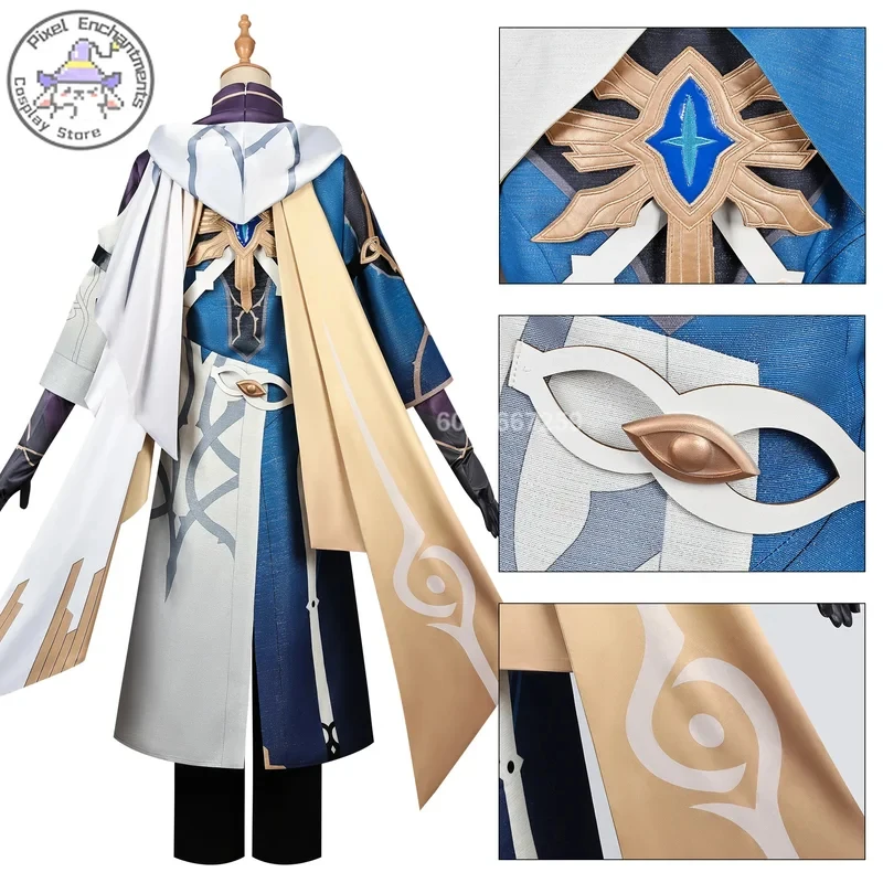 

❤2026✚New Skins Sunday Honkai:Star Rail Game Cosplay Costume Men Sunday Role play Wig Props Accessories Headdress Christmas Out◀