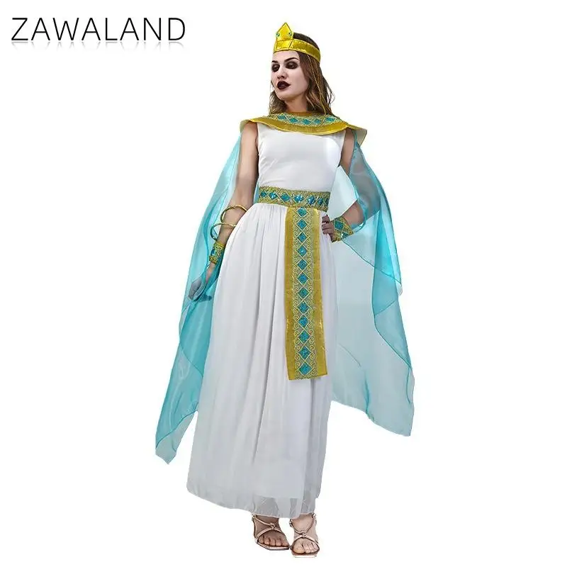 Zawaland-Costume de Cosplay de Reine d'Egypte pour Femme, Vêtements Sexy, ixde Vacances, Spectacle Drôle, Mode d'Halloween