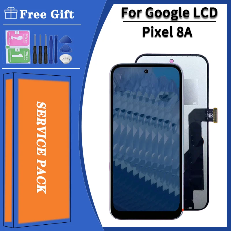 TFT Neu für Google Pixel 8a LCD-Display Touchscreen-Digitizer-Einheit für Pixel 8A GKV4X G6GPR G8HHN G576D Display