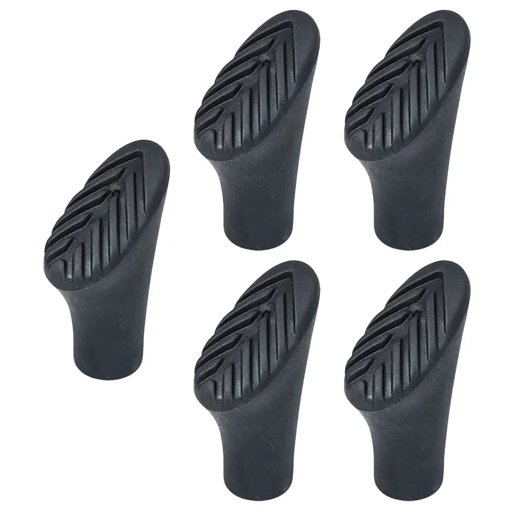 

5pcs Trekking Pole Protector Rubber Tip Cover Anti-slip Durable Replacement Accessory For Camping Hiking Cement Roads