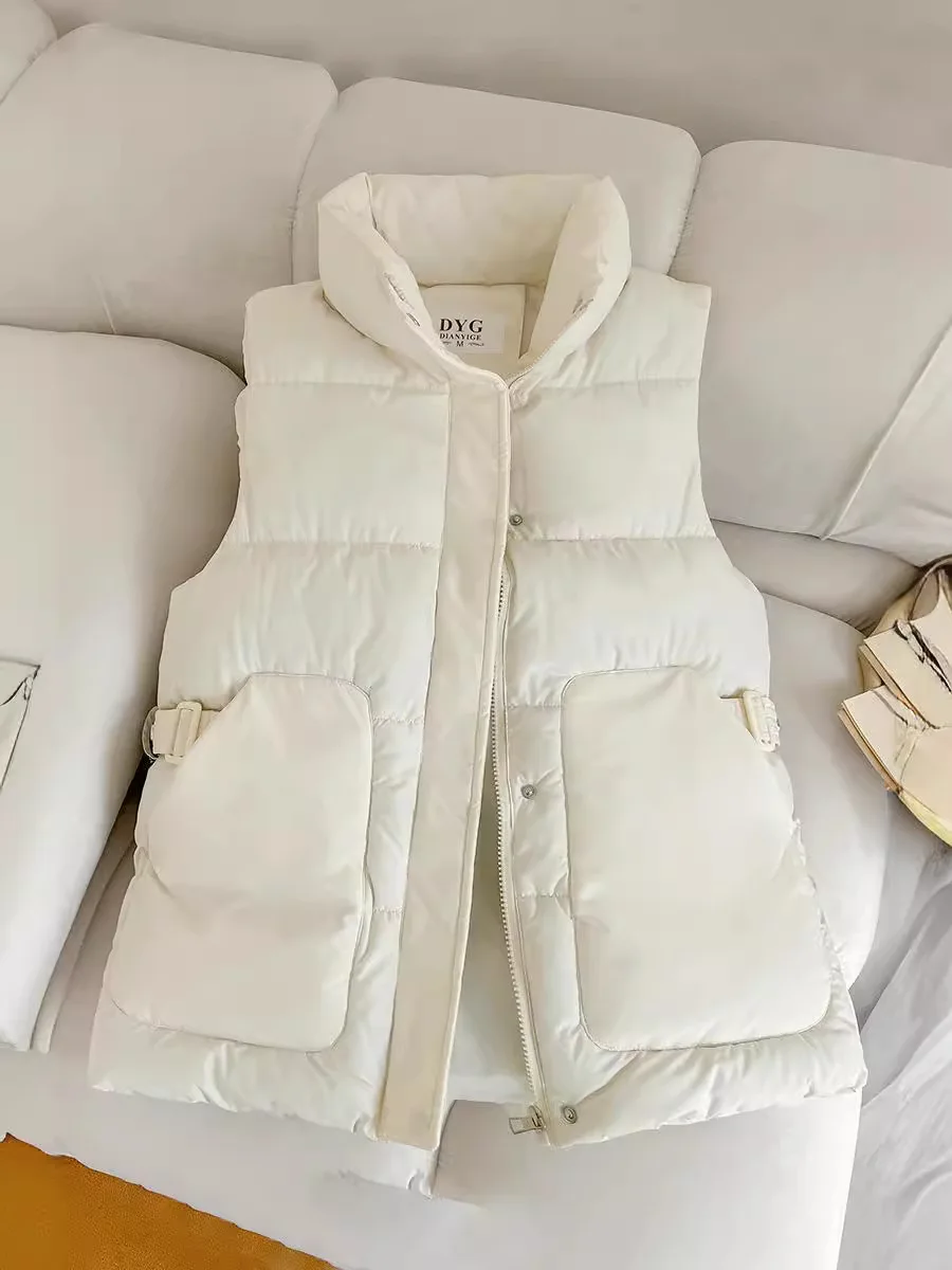 سترة Dons katoenen mouwloos jas ، سترة الخريف الشتوية الخسارة الكورية النسائية dames katoenen سترة مزاجية للسيدات سترة jas #5