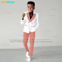 Newest Boys Suit Sets School Activities Children Host Classic Costumes Piano Performance Formal Elegant Blazer Pants 2 Pieces