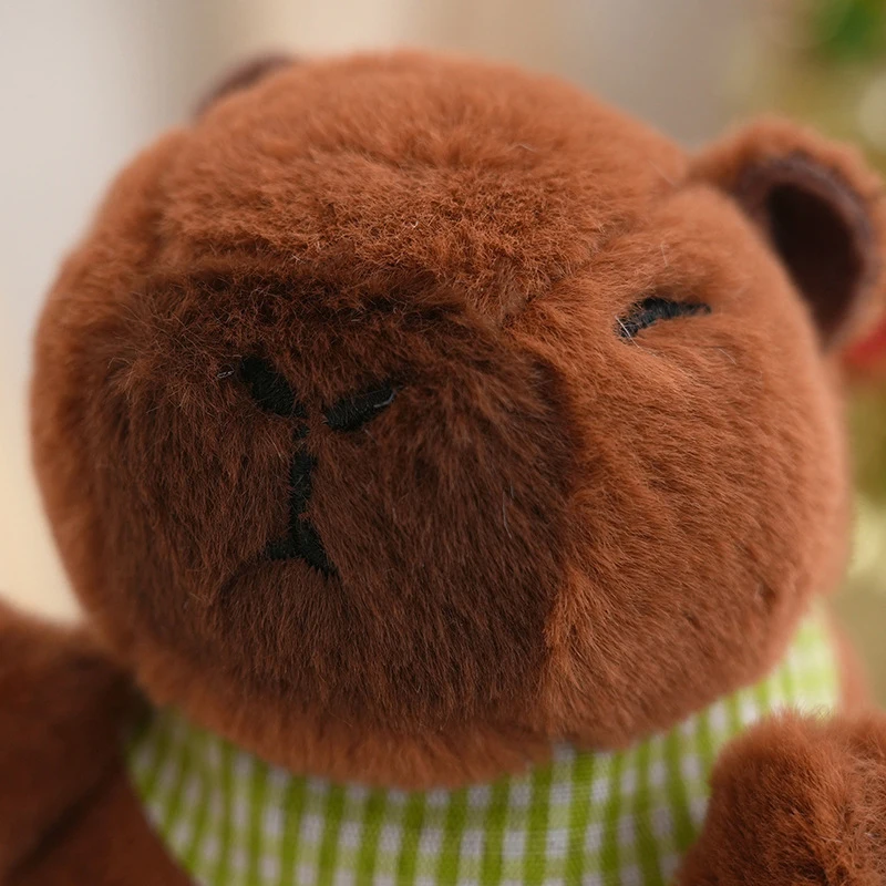 Kawaii Braun Plüsch Capybara Puppe Spielzeug Stofftier Schlüsselanhänger Anhänger Tasche Dekoration Flauschige Tier Puppe Plüsch Schlüsselanhänger Kinder Geschenk