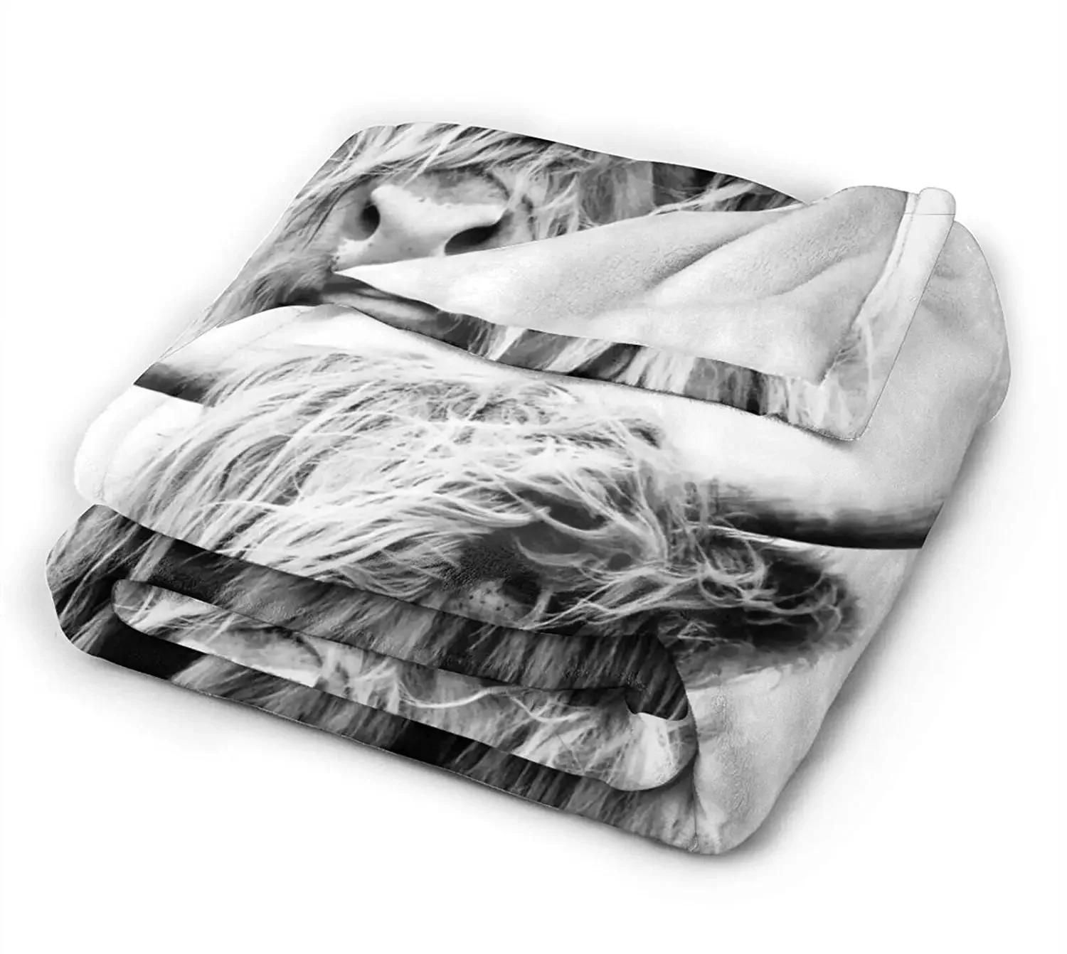 Custom Highland Cow Blanket,Highlander Animal Scotland Scottish Horns Bull Cattle Warm Cozy Throw For All Seasons For Couch Bed