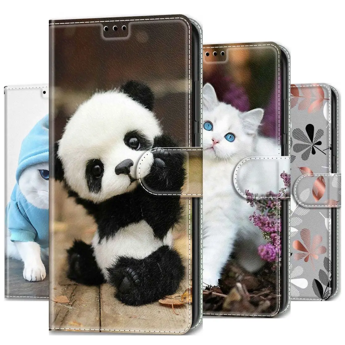 

Cute Ultra Thin Painted Flip Case For Nokia G21 G20 G11 G10 C01 Plus 6.3 2.4 2.3 1.4 Cat Panda Man Lady Protect Phone Bags D08G