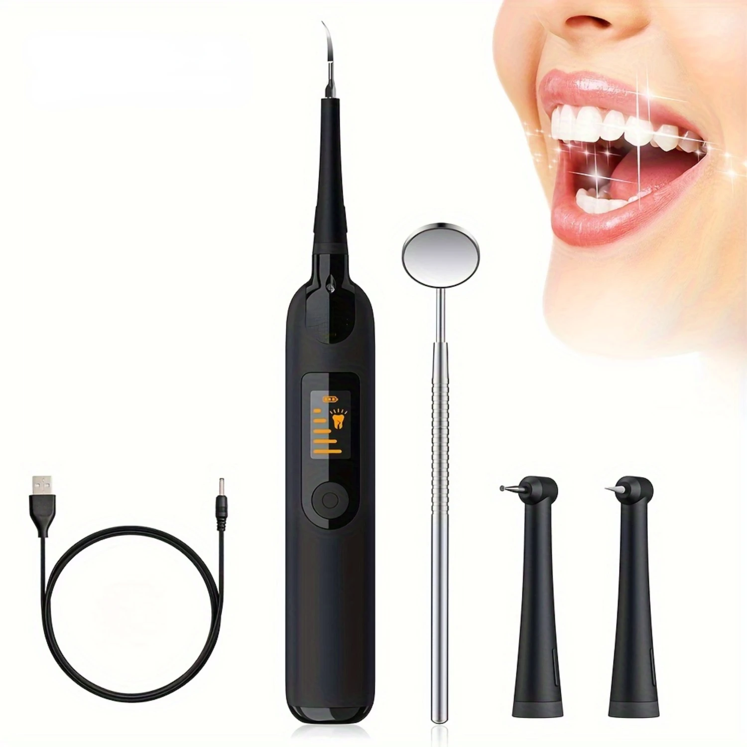 Advanced Dental Cleaning Kit with Smart LED Technology - 5 Modes for Improved Oral Health Removes Plaque & Tartar Ho
