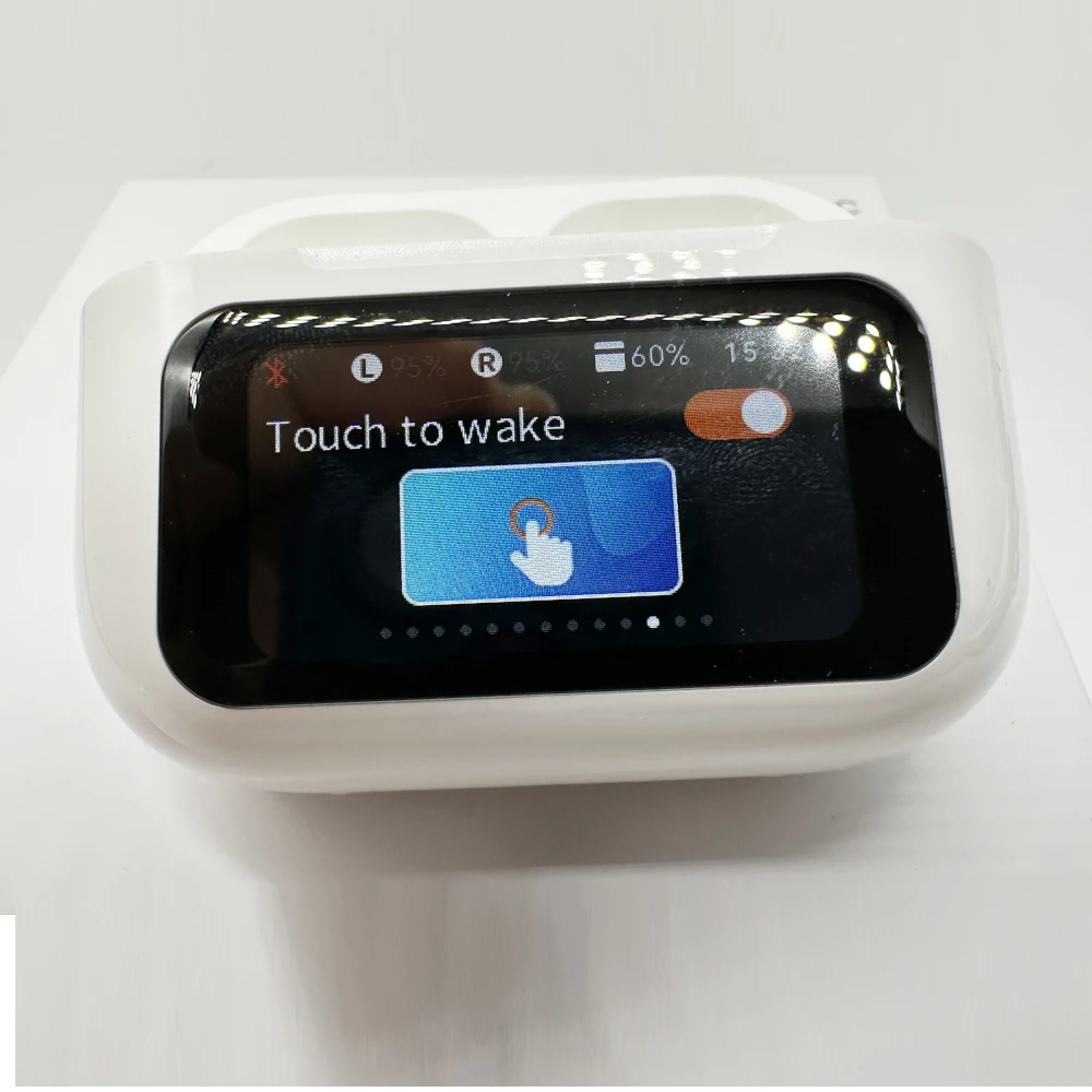 最新A9 Proイヤホン ワイヤレスBT 5.4ヘッドホン ANCノイズキャンセリング イヤホン インイヤータッチスクリーン HDマイク通話機能付き