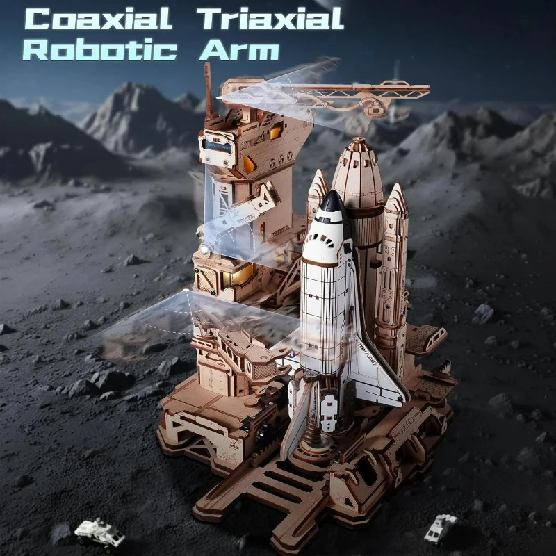 Wooden Space Shuttle 3D Assembly Model, Mechanical Puzzle, Desktop Decor Ornament, Nice Gift