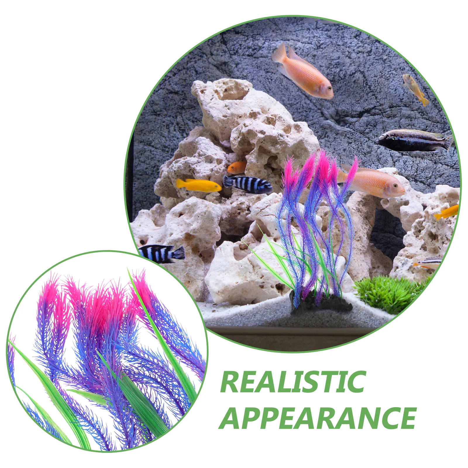 

Simulation Hornwort Artificial Aquatic Plants For Aquarium Realistic Fish Tank Decoration Lightweight Faux Water Plants