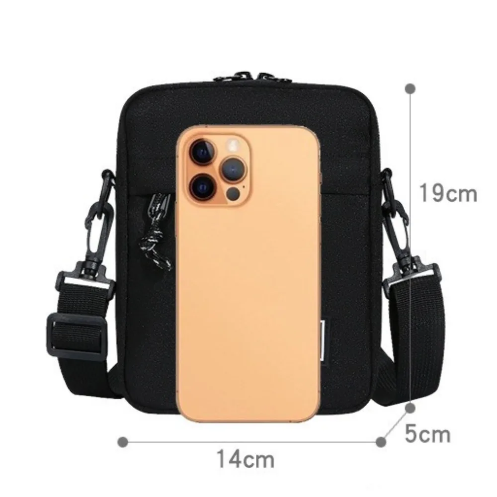 حقائب كتف عصرية متعددة الوظائف للرجال من القماش حقيبة الهاتف المحمول حقيبة رياضية كاجوال مربعة حقيبة كروس صغيرة خفيفة الوزن