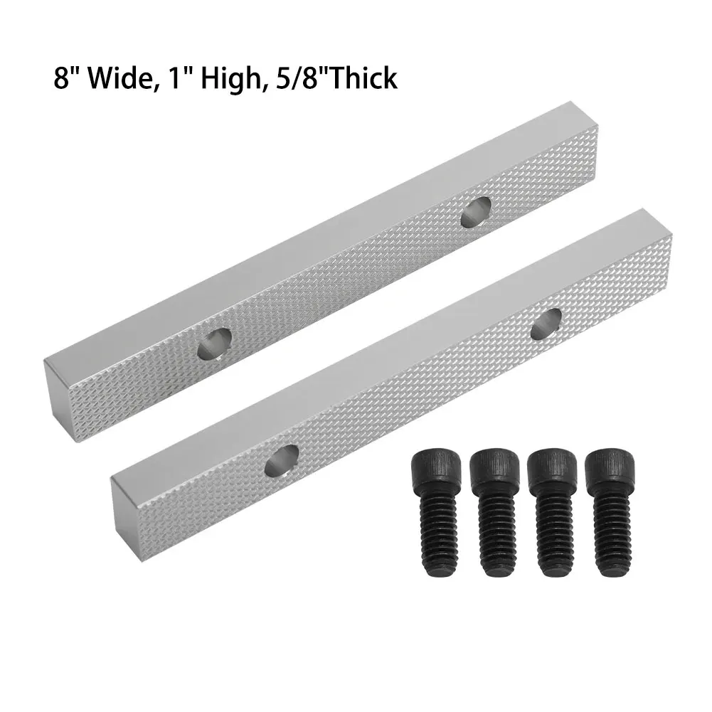 2Pcs Aluminium Vise Jaws Vice Jaws Pads Covers with Four Screws Replacement #2908100 8\