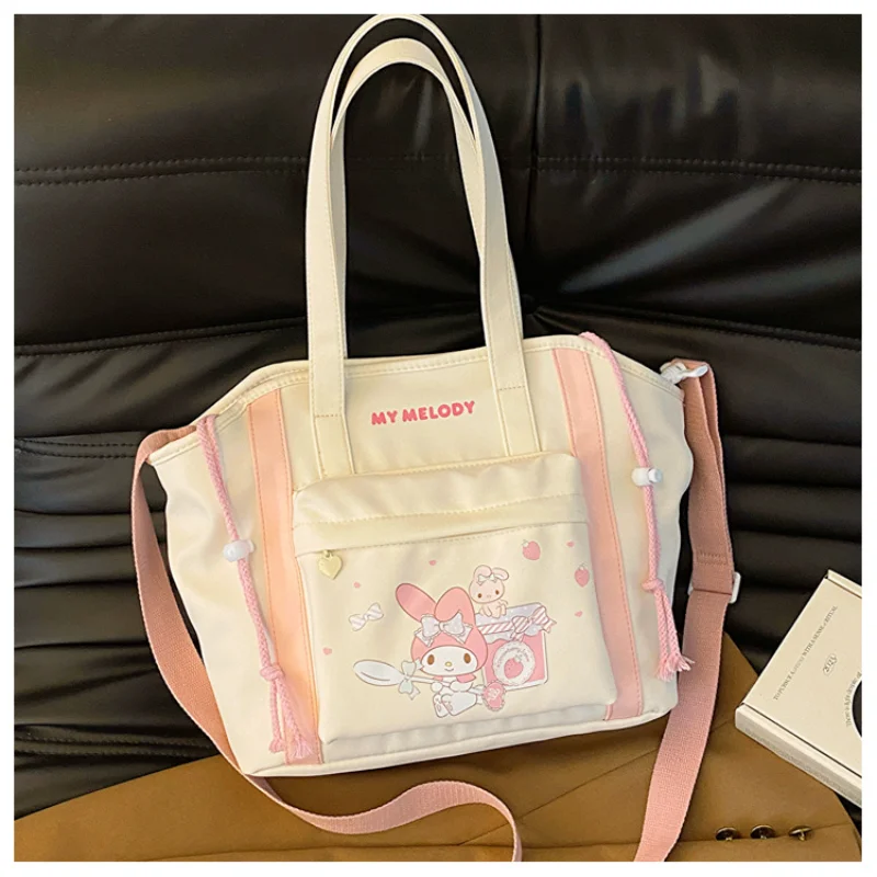 Sanrio New Melody Messenger Bag Cute Cartoon Casual and Lightweight Large Capacity Stain-Resistant Single-Shoulder Bag