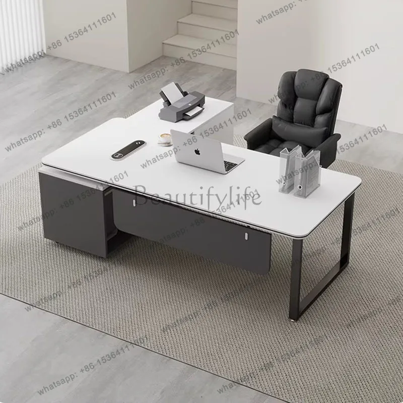 FG Minimalist Wooden Office Desk Modern Computer Conference Executive Office Desk Decoration Storage Meuble Bureau Salon Furnitu