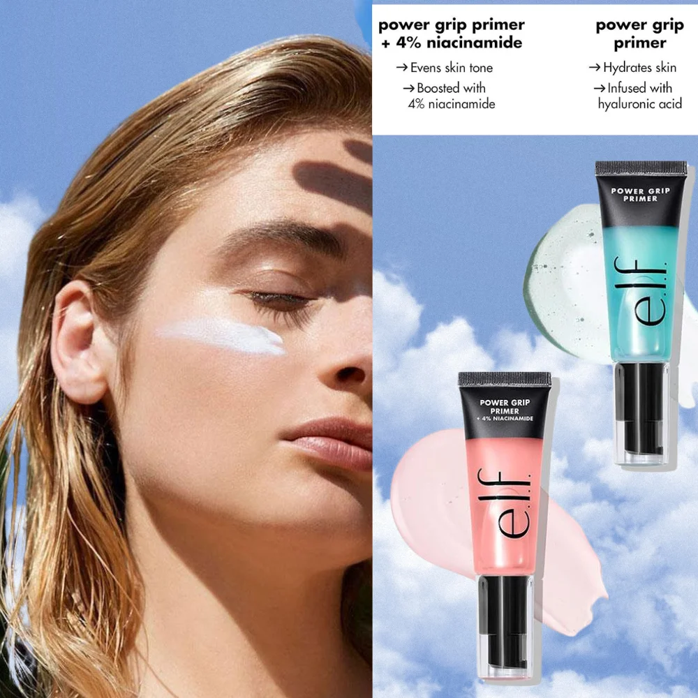 

Power Grip Primer Gel Hyaluronic & 4% Niacinamide Brightening Acid Hydrating Long-lasting Moisturizing Wear Makeup Cosmetics