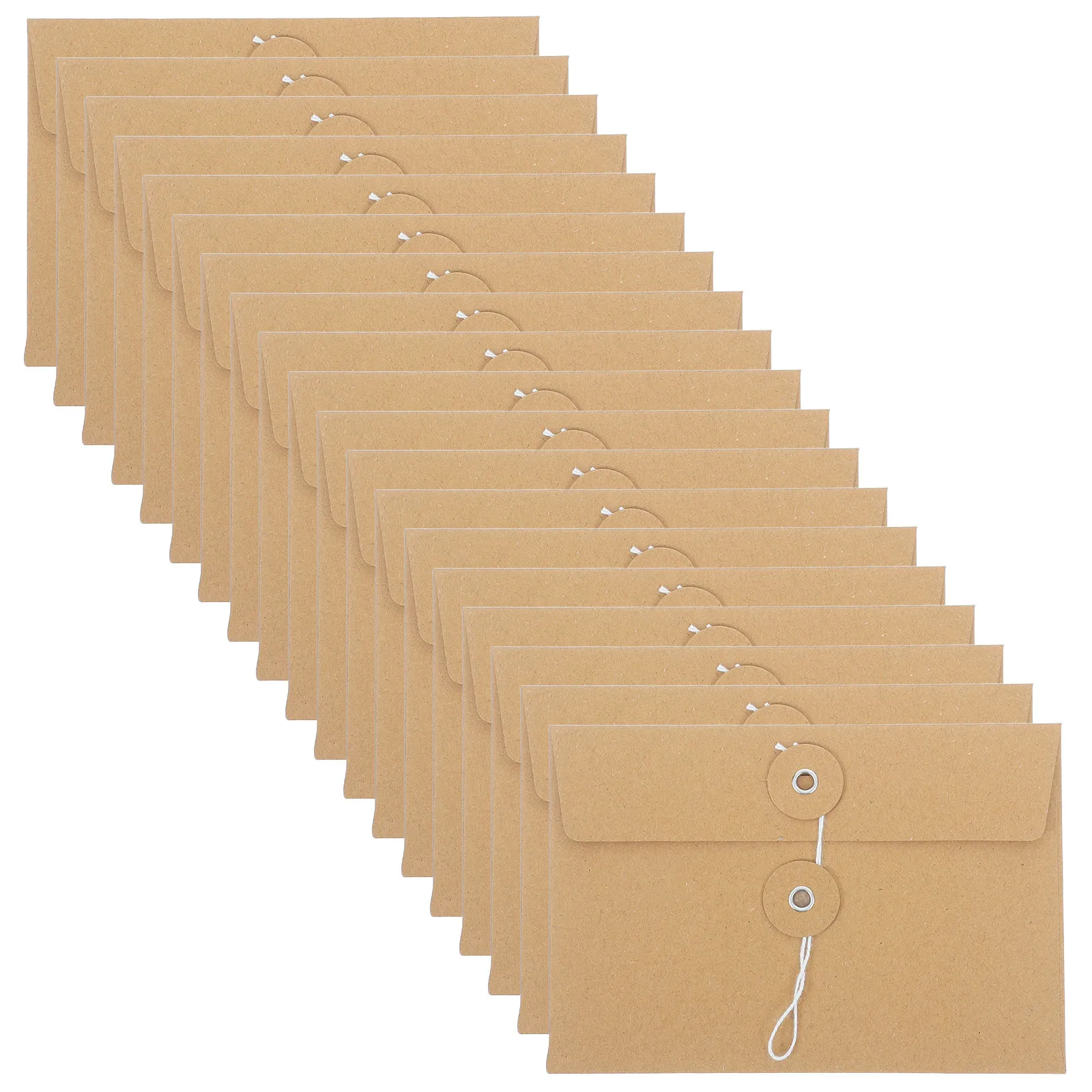 

30Pcs Kraft Paper Document Envelopes Brown 6.7x4.5 Filing Envelopes Office File Folder String Closure Document Organizer Pockets