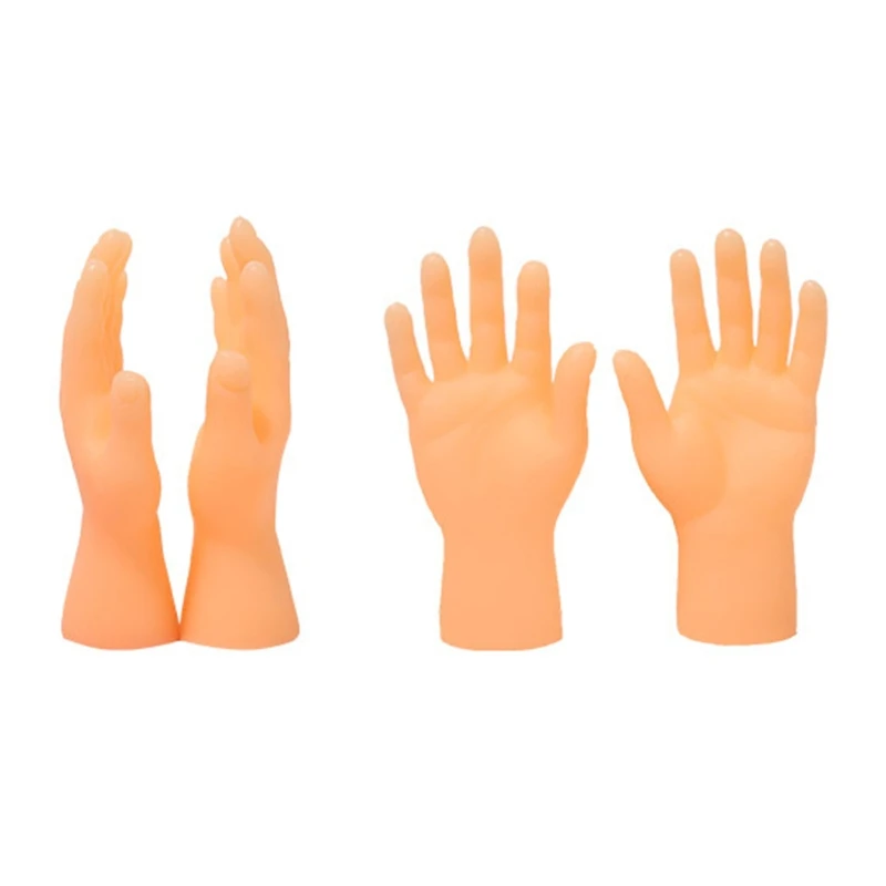 Q0KB Mini Hands Gesture Finger Puppet Toy Funny Little Hand Model Puppets for Kids Pets Party Supplies Role for Play Game 4/1