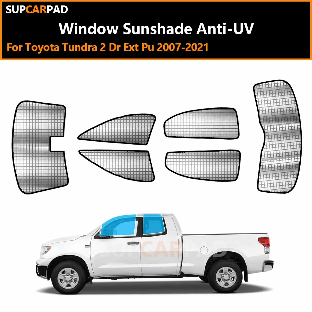 

For Toyota Tundra 2 Dr Ext Pu 2007-2021 Custom Car Window Sunshade Anti-UV Car Sun Window Visors Sunshade Covers Accessories