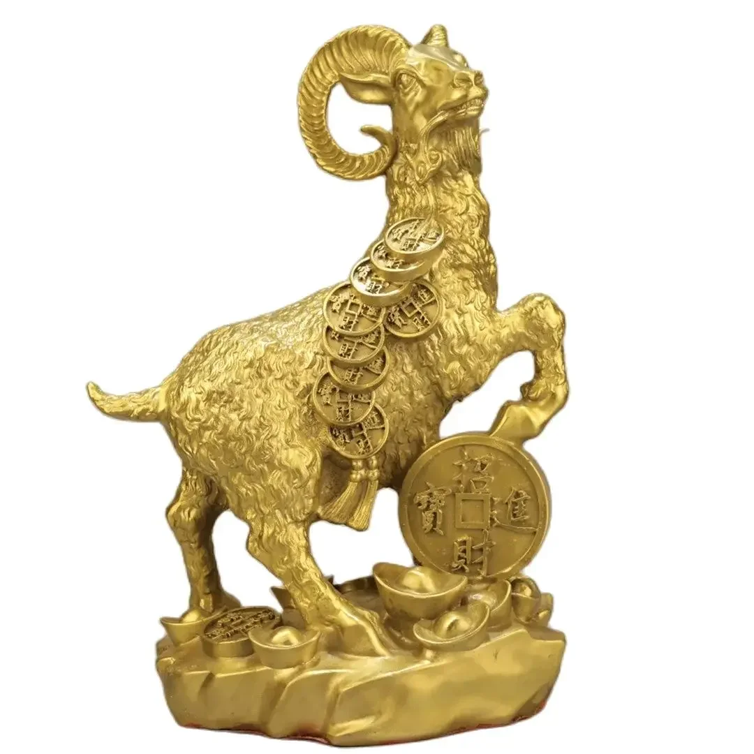 

Оптовые прецизионные латунные инструменты, лидер на изготовлении богатства, украшения для овцы, медные деньги, зодиакальные овцы, овцы для дома и офиса.