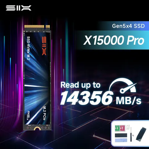 SIX 4TB 14356MB/s SSD, PCIe Gen5x4  NVMe, 2400TBW, LPDDR4 4GB DRAM Cache