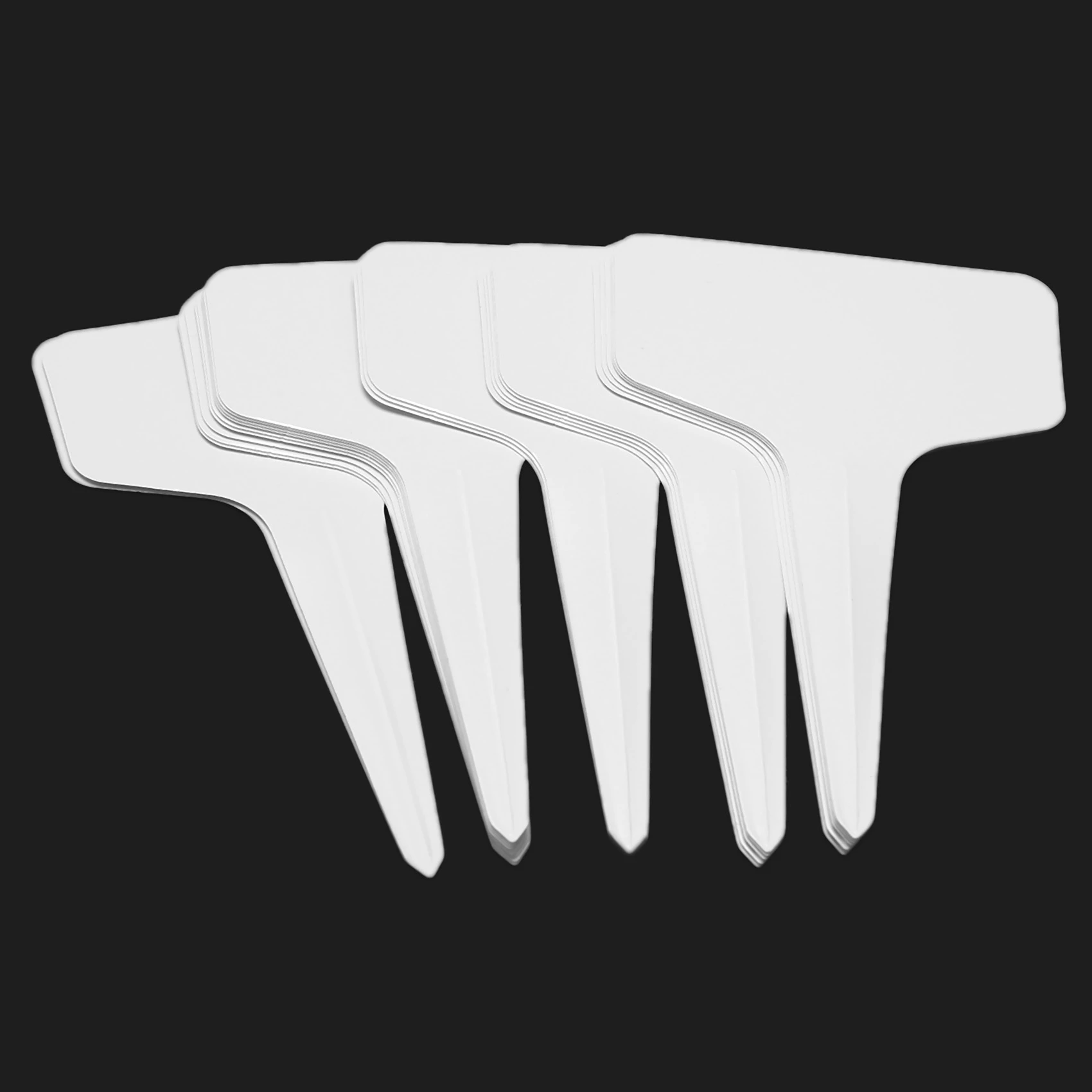 HLZS-500 Pcs Garden Labels Gardening Plant Classification Sorting Sign Tag Ticket Plastic White