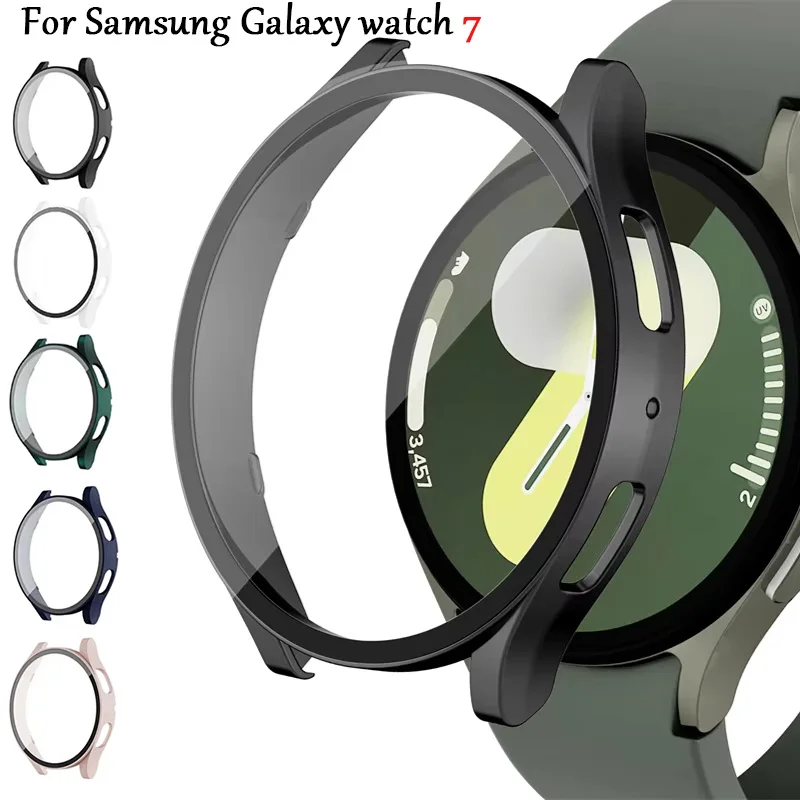 Glas + Hülle für Samsung Galaxy Watch 7 44 mm 40 mm Zubehör Displayschutzfolie Rundum-Stoßstangenschale Galaxy Watch 7 44 mm Abdeckung