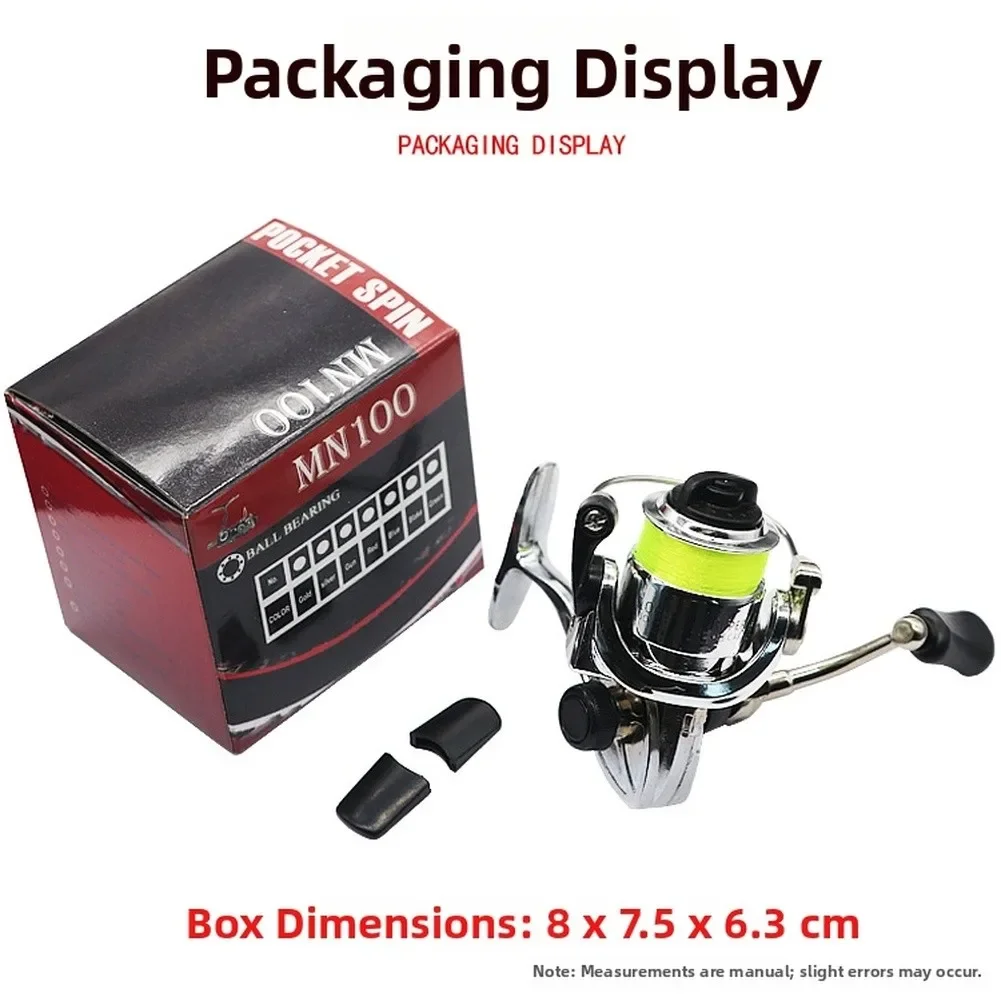 100 Metal Reel 2+1BB 4.3:1 Gear Ratio Ultralight Pen Rod Fishing Reel For Stream Trout Freshwater Pocket Tackle - view 5