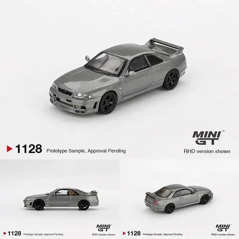 

PreSale MINIGT 1128 1:64 GTR R33 NISSAN NISMO Skyline BCN CRS Version Dark Metal Gray Diecast Car Model Collection Toys