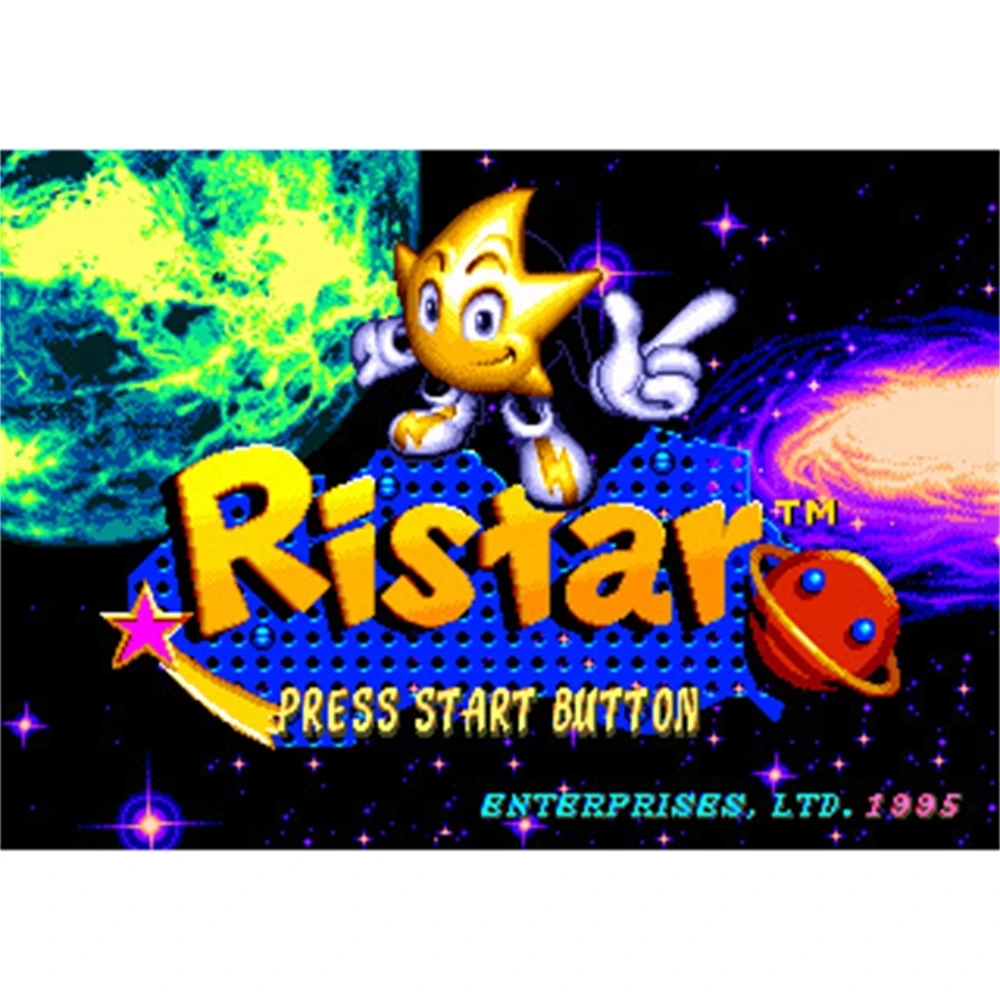 Ristar Region Free 16Bit MD Game Card For Sega Mega Drive For Genesis