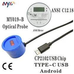 ANDROID TYPE C USB  CP2102 IR OPTICAL PROBE ANSI TYPE 2 C12.18 ANSI METER AS 1284.10.2 KWH METER READOUT