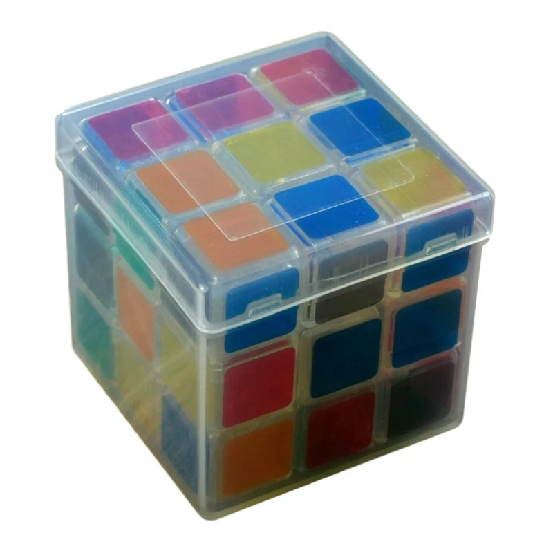 Kid Magic Cube Storage Box for 55x55x55mm 56x56x56mm 3x3x3 Magico Cubo Speed Puzzle 2x2 Cube Exhibit Holder Box Toy for Childre